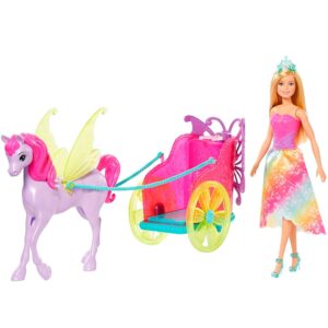 BONECA BARBIE PRINCESA COM CARRUAGEM - MATTEL - GJK53
